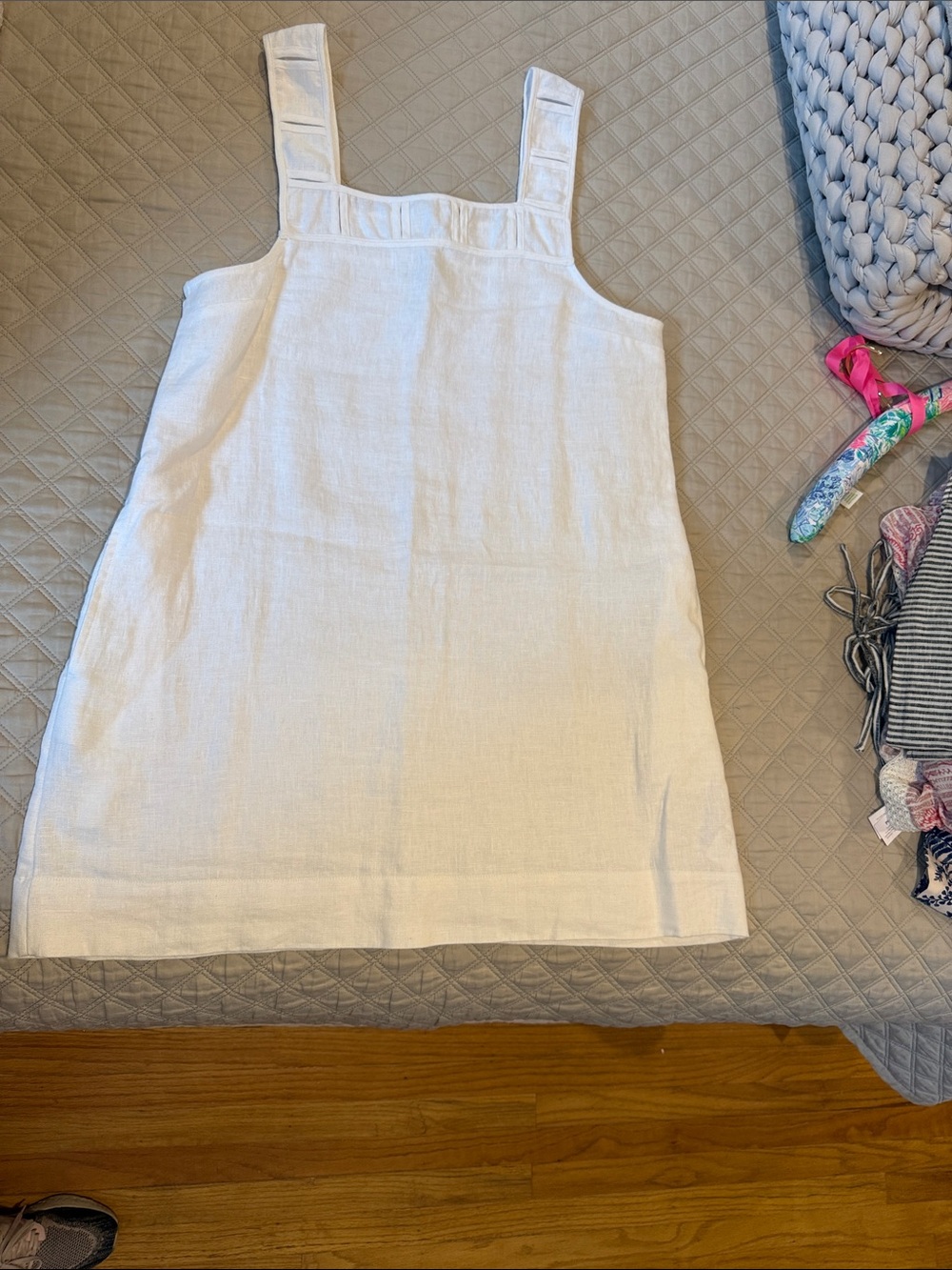 Madewell Classic White Linen-Blend Women’s Tank Dress